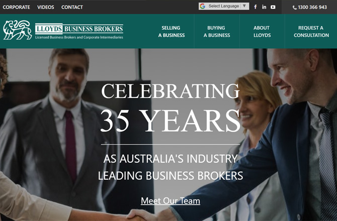 Lloyds brokers website screenshot